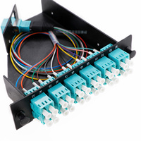 Boîtier LGX 24 cœurs avec Cassettes MPO LC Panneau de brassage à fibre optique compatible avec les réseaux 3G et 4G