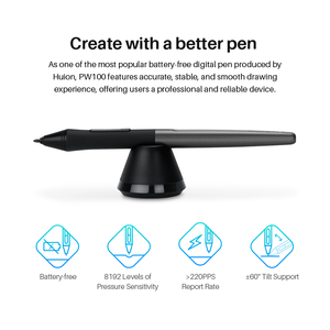 HUION-tableta gráfica H580X, sin batería, EMR, digital, dibujo gráfico - Product Image 5