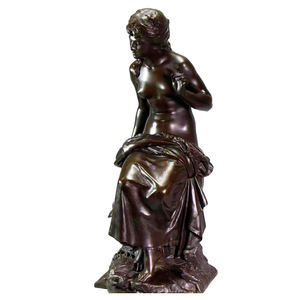 منحوتة كيوبيد مصبوبة من النحاس ، منحوتة كيوبيد ، منحوتة يونانية عتيقة ، منحوتة على الشكل الأوروبي - Product Image 6