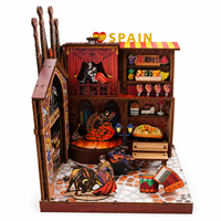 Kit de Diorama 3D en Bois DIY : Sites Touristiques Espagnols – Puzzle Miniature à Emboîtement Précis, Structure Superposée, Décoration de Bureau