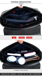 กระเป๋าสะพายพาดลำตัวดีไซเนอร์แฟชั่นใหม่กระเป๋าแมสเซนเจอร์สะพายไหล่หนัง PU กระเป๋าโท้ทลำลองกระเป๋าถือและกระเป๋าเงินสำหรับผู้หญิงหรูหรา - Product Image 5