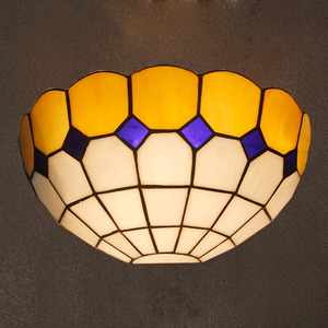 Vintage Moderne Tiffany Handgefertigte Braune Buntglas Kupferfolie LED 2700K Halbe Wandlampe Europäischer Stil Wohnzimmer Anwendung - Product Image 4