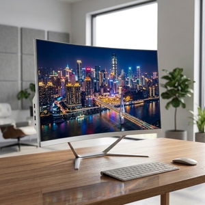 PC Desktop Gaming All-in-One da 27 Pollici con Schermo Curvo, Processore Core I5, Scheda Grafica da 16GB per Giocatori PC, Interfaccia HD - Product Image 1