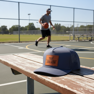 Cappello da Baseball <span class=keywords><strong>OEN</strong></span> Personalizzato a 5 Pannelli in Nylon con Logo e Cordino, Impermeabile con Fori Perforati al Laser, Cappello da Golf ad Alte Prestazioni - Product Image 2