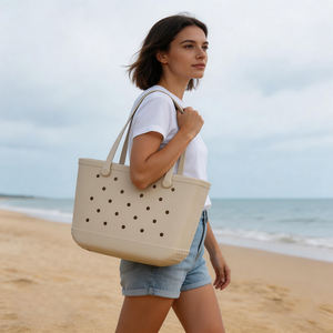 Grand sac de shopping pour femmes, en EVA, imperméable, réutilisable, lavable, pour l'été, la plage, les voyages, sac à main à bandoulière unique - Product Image 2