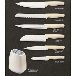 Ensemble de 7 couteaux de cuisine de haute qualité, prix de gros, ensemble de couteaux de chef en acier inoxydable avec bloc - Product Image 4