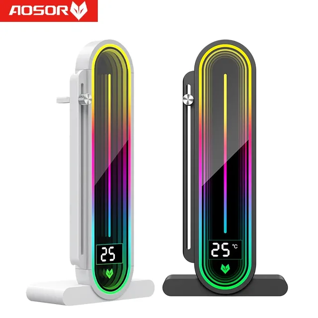 Seaside View Exclusive GH3PRO Graphics Card Bracket ARGB Temperature Display Magnetic Aluminum Alloy Support Stand Stock