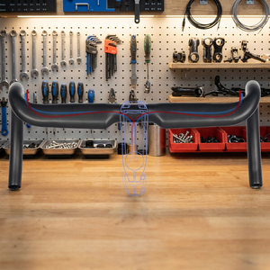Guidon de vélo de route en fibre de carbone T1000 de haute qualité, personnalisable en usine, pour diamètre de potence 31,8 mm, largeur de guidon 380/440 mm, OEM - Product Image 1