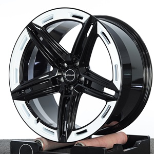 Jantes en alliage noir et blanc à 5 branches, 18, 19, 20, 21, 22 pouces, 5x112, 5x120, 5x114.3, pour Benz, BMW, Audi, Porsche, Range Rover Sport - Product Image 1