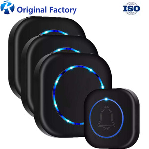 Eccellente US EU UK Plug 300M 38 <span class=keywords><strong>suonerie</strong></span> 4 volumi campanello RF433 telecomando IP44 impermeabile alimentato a batteria moderno - Product Image 1