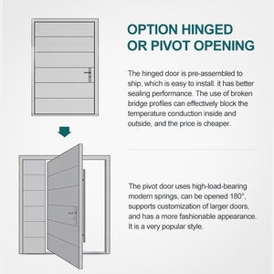 Porte d'entrée blindée ZEKIN en aluminium moulé moderne avec fonction antivol, design chinois, porte de sécurité en polymère pour maison - Product Image 6