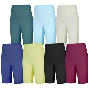Pantalones Cortos Bermuda Lisos al por Mayor, Ropa Deportiva Casual, Transpirable, Ecológica, Ajuste Ceñido, para Entrenamiento, Correr, Yoga, Cintura Alta, Compresión - Product Image 4