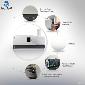 Analyseur de taille de particules laser SKZ1062C-3, précision inférieure à ± 1 %, plage de test de 0,1 à 3000 microns maximum, méthode sèche et humide - Product Image 2