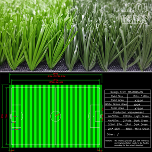 Gazon artificiel de football standard professionnel de taille de 55MM disponible - Product Image 2