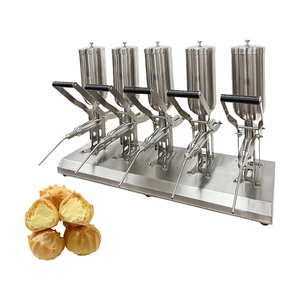 Máquina Manual de Rellenar Churros y Donas de Acero Inoxidable de 5L con Cinco Cabezales, Compatible con Leche, Fácil de Operar - Product Image 1