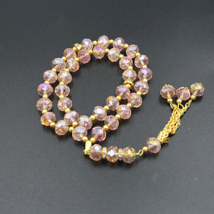 <span class=keywords><strong>Corban</strong></span> Festival islámico de lujo, 10mm, regalo por 33, cristal de cristal con cuentas y borlas doradas para oración musulmana - Product Image 3