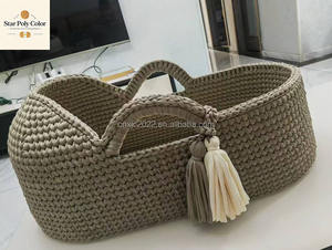 Approvisionnement en Gros <span class=keywords><strong>de</strong></span> Berceau Bébé Moderne Moïse Panier en Tissu Portable avec Panier à Langer Tressé à la Main Étoile pour Bébé - Product Image 3