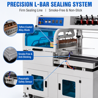 Économisez 5-6 maines d'œuvre : Scelleuse automatique en L de 15 m/min avec tunnel de rétraction FQL450 BSN4020C – Machine de rétraction thermique Plug and Play