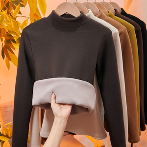 XIYU <span class=keywords><strong>Maglia</strong></span> Termica Invernale da <span class=keywords><strong>Donna</strong></span> a Collo Alto, Foderata in Pile Spesso, Aderente, a Maniche Lunghe - Product Image 6