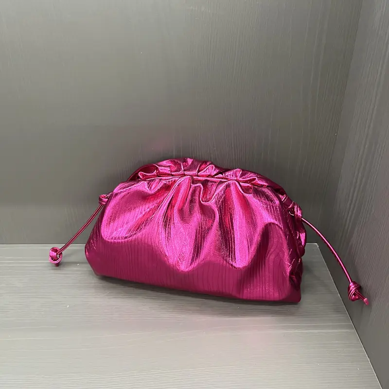 Mini Pouch brand designer hand leather Clutch Bags drawstring women Custom cloud handbag Dumpling Genuine Leather Bag