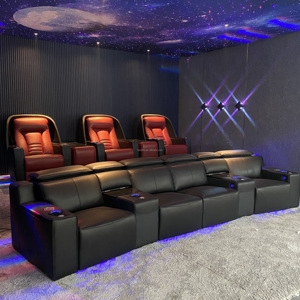 Ensemble <span class=keywords><strong>de</strong></span> fauteuils et canapés inclinables, meubles confortables en tissu pour cinéma maison, hôtels, écoles, bureaux à domicile - Product Image 6