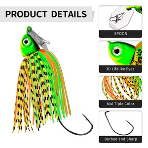 Señuelo de Pesca de Agua Salada Personalizado al por Mayor, Impreso en 6 Colores, ABS, para Pesca en Aguas Profundas, Bajo MOQ, Jigbait, 20g, para Bagre, Marlín, Lucioperca - Product Image 1