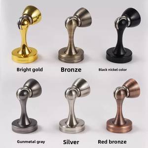 Butée de porte à ressort en alliage de zinc robuste, fixation murale magnétique durable <span class=keywords><strong>pour</strong></span> hôtels, design moderne - Product Image 3