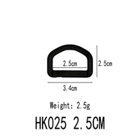 Boucle en plastique en forme de D, semi-circulaire, pour ajustement de sangle de sac à dos, petite boucle de luxe