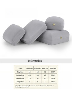 Factory Price Custom LOGO Luxury Jewellery Packaging Box Earring Luxury Microfiber Jewelry Box - Product Image 4