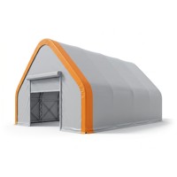 Abri de stockage en tissu pour le hockey, conteneur, hangar, structure de type grange, tente d'entrepôt, abri certifié en membrane PVC, en acier galvanisé