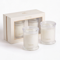 Vente en gros de pots en verre vides de luxe de 12 oz avec logo personnalisé, avec boîte, pour la fabrication de bougies, l'emballage de cadeaux et la décoration de la maison
