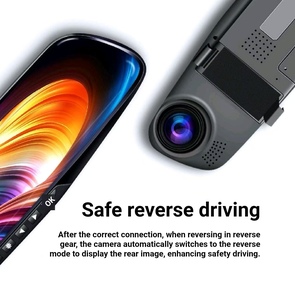 Cámara para Coche con Pantalla Táctil LCD de Alta Definición y Doble Lente, Grabación Delantera/Trasera, Visión Nocturna y Control por Aplicación - Product Image 3