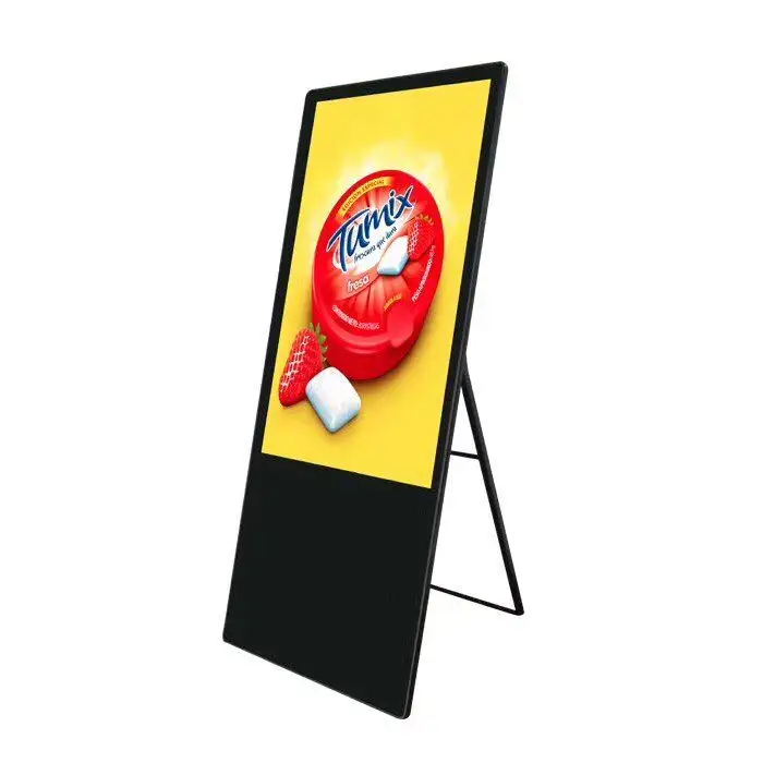 휴대용 슬림 바닥 스탠드 43 인치 터치 스크린 디스플레이 광고 디스플레이 LCD 터치 스크린 테이블 모니터 와이파이
