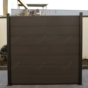 Hoge Kwaliteit Privacy Scherm Hout Kunststof Composiet Outdoor Hek Panelen Wpc Tuin Decoratie Hek Muur Bekleding Tuinhuisje