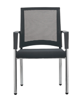 Chaise de bureau ergonomique en maille personnalisée en gros avec base électroplaquée et accoudoirs et dossier au design moderne, à roulettes, économique