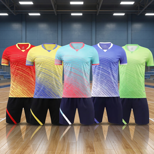 Vêtements de sport pour hommes en polyester et élasthanne à manches courtes, respirants, maillot athlétique personnalisé, uniforme d'équipe, séchage rapide, entraînement - Product Image 4