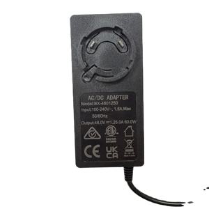 विनिमेय प्लग फोन एडाप्टर एसी 10-240 वी 24w 36w 48w 60w दीवार माउंट पावर की आपूर्ति 48v 1.25a स्विच पावर एडाप्टर - Product Image 5