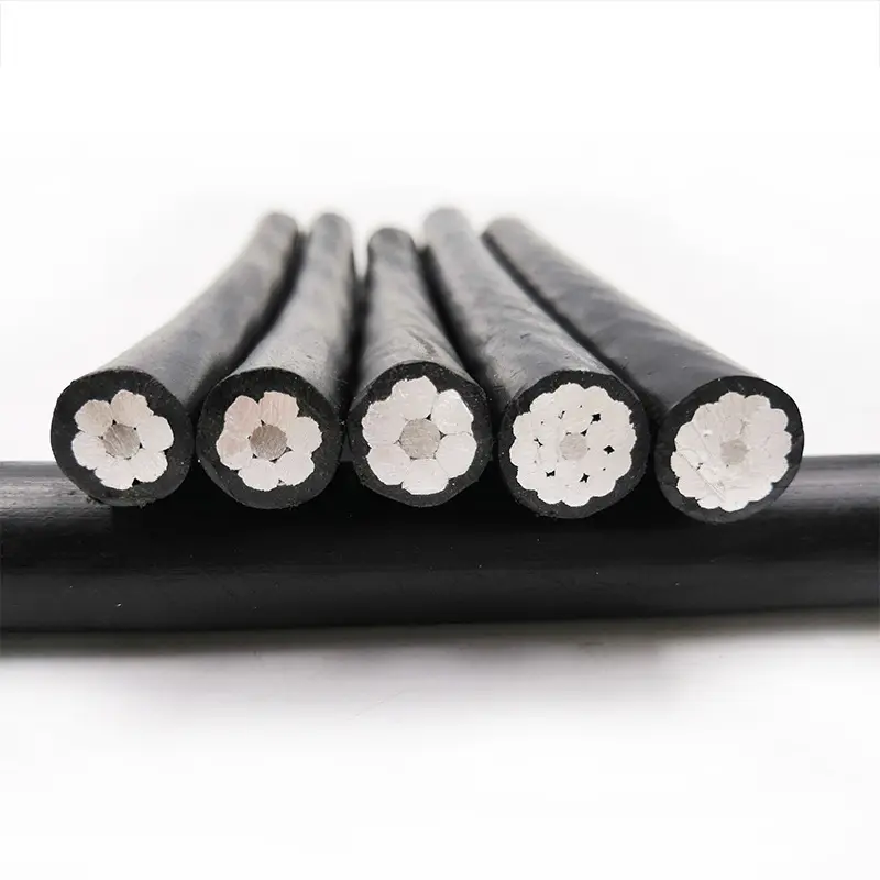 Electric 0.6/1kv Power Aluminum Conductor XLPE PE pvc cable wire Duplex/Triplex/Quadruplex Overhead Aerial Bunched Cable