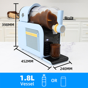 Machine à glace pilée et à crème glacée 2 en 1, automatique, électrique, OEM, 180W, pour usage domestique et extérieur, cinq modes prédéfinis, capacité de 1,8L - Product Image 1