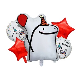 Palloncini in Foil con Figure di Line <span class=keywords><strong>Art</strong></span> Stile Ins per Compleanno, Decorazioni per Feste a Tema Bestia Cuorata, Oggetti di Scena Fotografici all'Ingrosso - Product Image 1