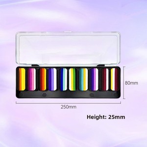 Palette de 10 couleurs intégrées pour maquillage enfant, peinture pour le visage à base de pigments hydrosolubles pour maquillage de scène - Product Image 3