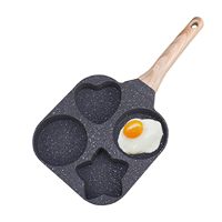Smartpan poêle à oeufs en gros poêles à crêpes antiadhésives 4 tasses trou ustensiles de cuisine crêpe omelette poêle en alliage d'aluminium cuiseur à oeufs
