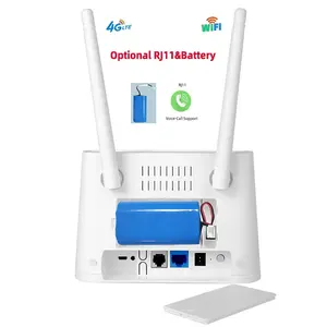 Router Wifi 300Mbps Preço Sim Card 4G Enterprise Router Wifi Bateria de backup Lte Router