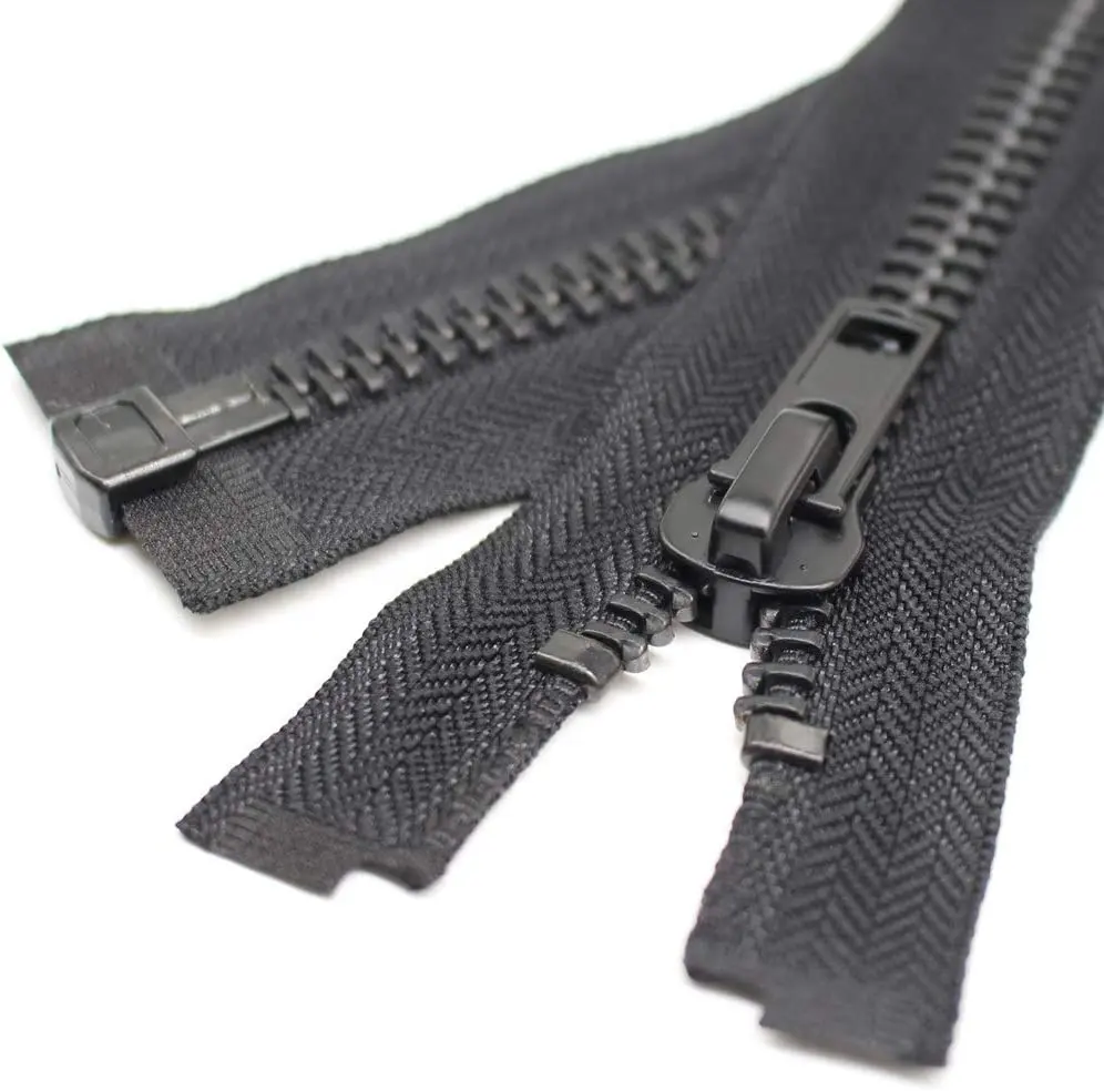 #10 Black Nickel Separating Large Y-Teeth Heavy Duty Metal Zippers For Jackets Sewing Coats Crafts