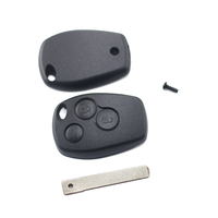 Hiton 3 boutons en alliage d'aluminium noir coque de clé étanche avec lame VAC102 Bettey pince pour DACIA DOKKER DUSTER LODGY