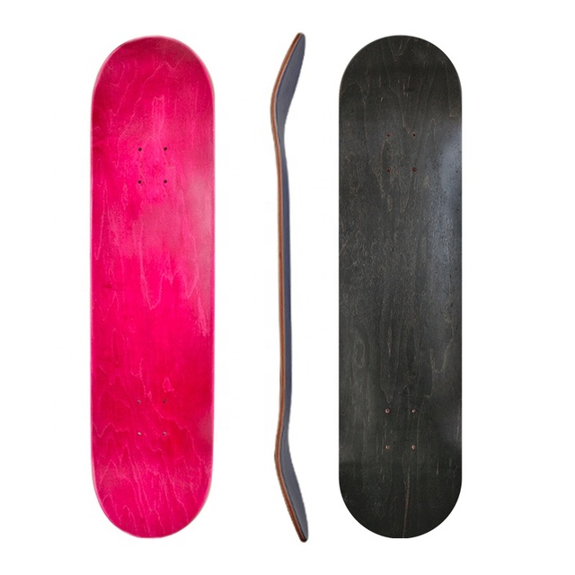 Color Veneer 7 Ply Blank Canadian Maple Skateboard Deck Professional Custom Skateboard Deck