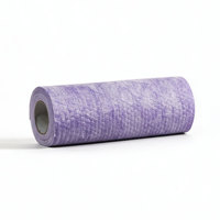 Maßgefertigte Lila Spunlace Vliesstoff Küchenreinigungstücher Rolle 25x25cm 75gsm PP Holzfaser Waschbare Einweg-Spültücher