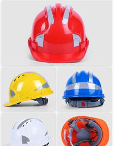 Casco duro de ABS sin visera, casco de seguridad para sitios de construcción, ciclismo al aire libre, escalada <span class=keywords><strong>en</strong></span> roca, altamente reflectante por <span class=keywords><strong>la</strong></span> <span class=keywords><strong>noche</strong></span> - Product Image 4