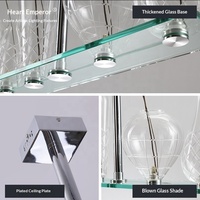 Lustre de restaurant en verre créatif postmoderne, style italien, pour villa, avec douille G9