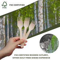 Fourchettes en bois jetables - 360 pièces, fourchettes compostables et biodégradables, fourchettes en bois écologiques - Ensemble de couverts jetables